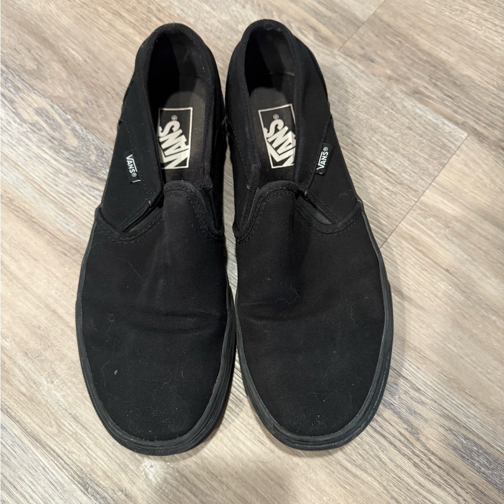 Vans Black Slip-On Sneakers Canvas Minimalist